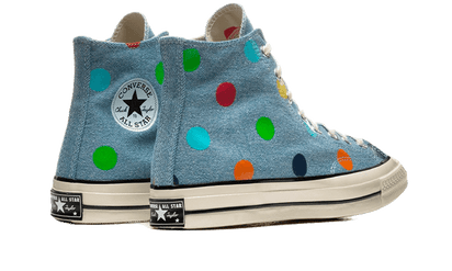 Buty Converse Chuck Taylor All-Star 70s Hi Golf Wang Denim Polka Dots - widok z przodu - Rozmiary EU
