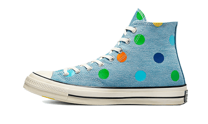 Converse Chuck Taylor All-Star 70s Hi Golf Wang Denim Polka Dots czarny-niebieski - widok główny z boku | Saturaise.com