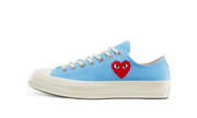 Converse Chuck Taylor All-Star 70s Ox Comme des Garçons PLAY Bright Blue niebieski-brązowy - widok główny z boku | Saturaise.