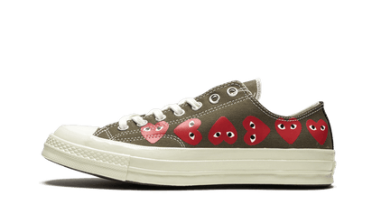 Converse Chuck Taylor All-Star 70s Ox Comme des Garçons PLAY Multi Heart Green zielony - widok główny z boku | Saturaise.com