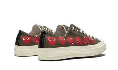 Buty Converse Chuck Taylor All-Star 70s Ox Comme des Garçons PLAY Multi Heart Green - widok z przodu - Rozmiary EU