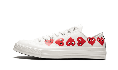 Converse Chuck Taylor All-Star 70s Ox Comme des Garçons PLAY Multi-Heart White biały-czerwony - widok główny z boku | Saturai