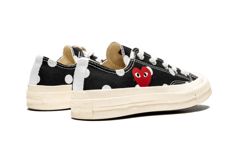 Buty Converse Chuck Taylor All-Star 70s Ox Comme des Garçons PLAY Polka Dot Black - widok z przodu - Rozmiary EU