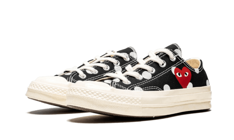 Kup oryginalne Chuck Taylor All-Star 70s Ox Comme des Garçons PLAY Polka Dot Black - widok z drugiego boku - Sneakersy