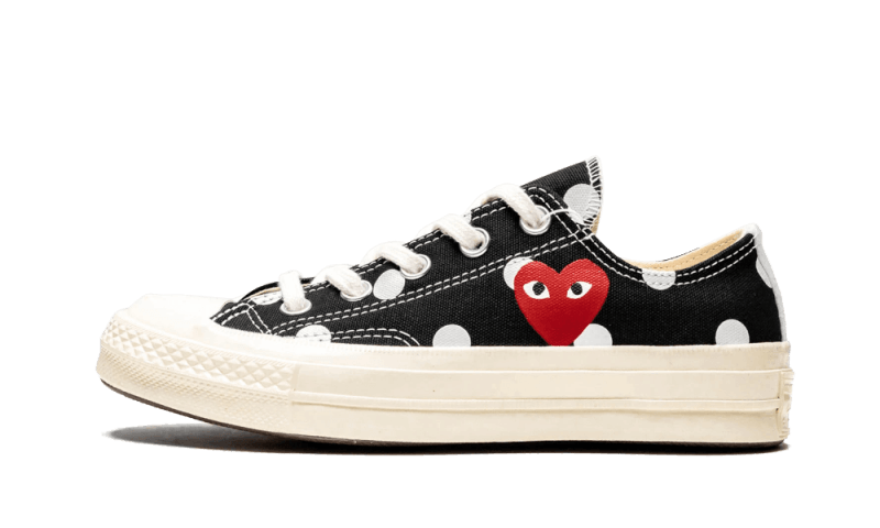 Converse Chuck Taylor All-Star 70s Ox Comme des Garçons PLAY Polka Dot Black czarny-biały - widok główny z boku | Saturaise.c