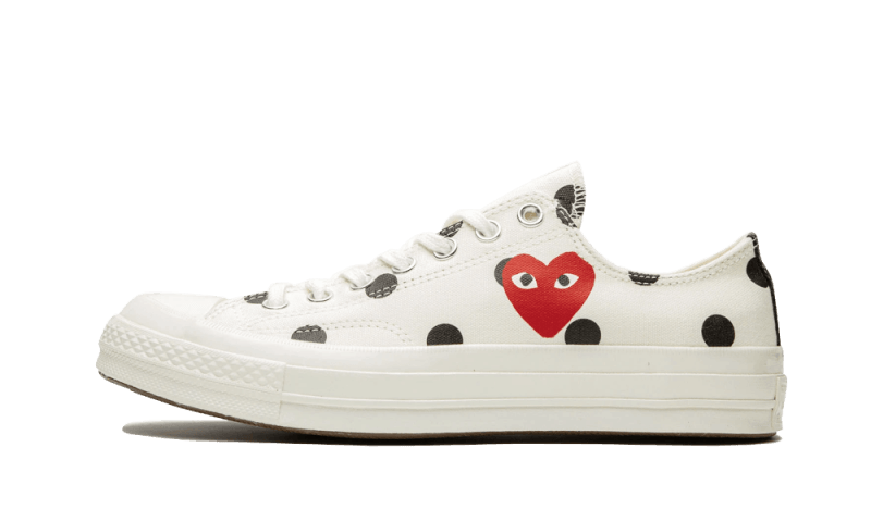 Converse Chuck Taylor All-Star 70s Ox Comme des Garçons PLAY Polka Dot White czarny-biały - widok główny z boku | Saturaise.c