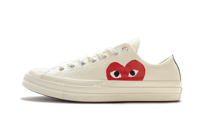 Converse Chuck Taylor All-Star 70s Ox Comme des Garçons PLAY White biały-czerwony - widok główny z boku | Saturaise.com