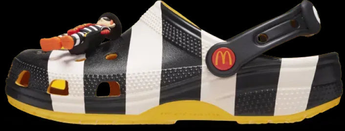 New Balance Classic Clog McDonald's Hamburglar czarny-biały - widok główny z boku | Saturaise.com