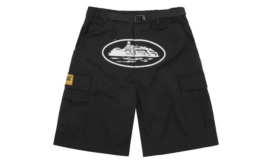 Corteiz Corteiz Alcatraz Cargo Shorts Black czarny - widok główny z boku | Saturaise.com