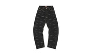 Corteiz Alcatraz Pattern Denim Jeans Black