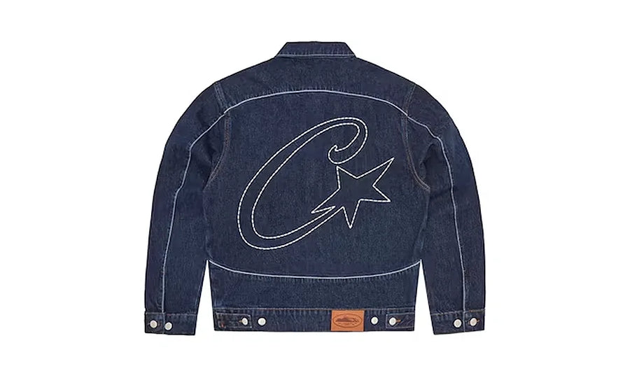 Corteiz C-Star Stitch-Down Denim Jacket Dark Wash
