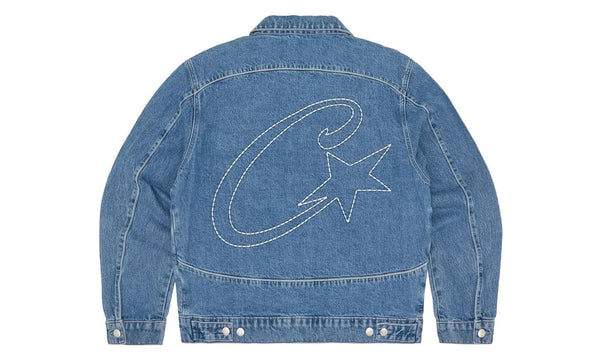 Corteiz C-Star Denim Trucker Jacket Blue - Corteiz C-Star Denim Trucker Jacket Blue - widok z drugiego boku - Premium Quality