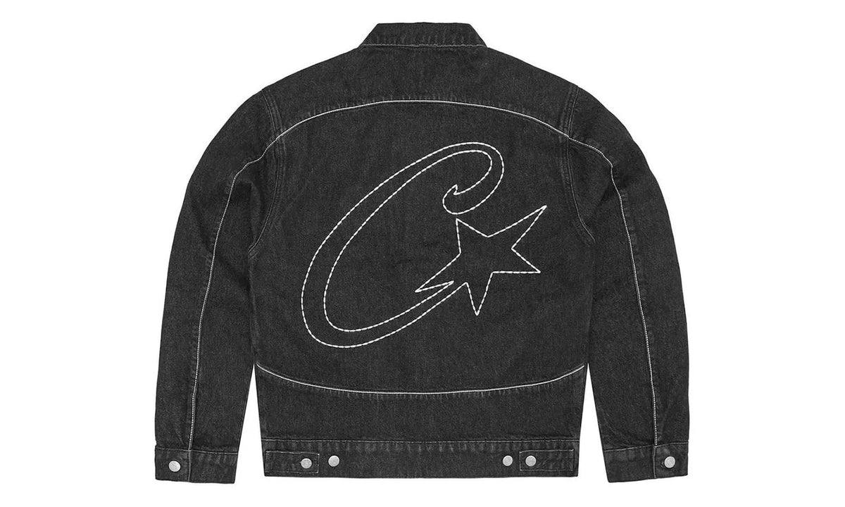 Corteiz C-Star Stitch-Down Denim Jacket Black - Streetwear & Moda 