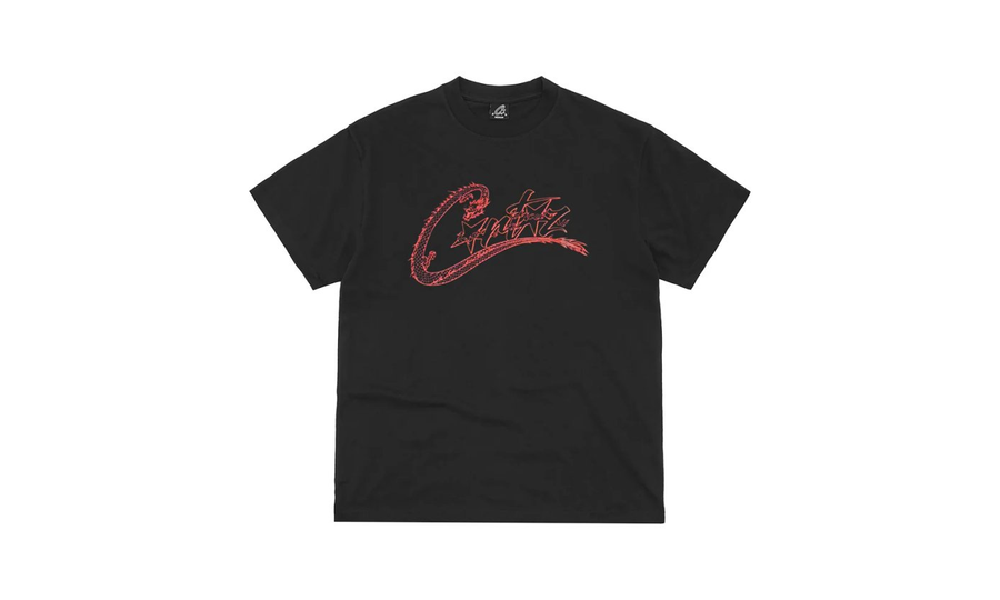 Corteiz Corteiz Dragon Allstarz Tee Black czarny-czerwony - widok główny z boku | Saturaise.com