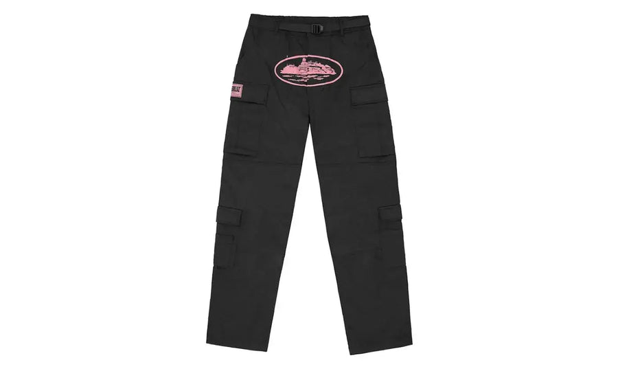 Corteiz Corteiz Guerillaz Cargo Pant Black/Pink czarny-różowy - widok główny z boku | Saturaise.com
