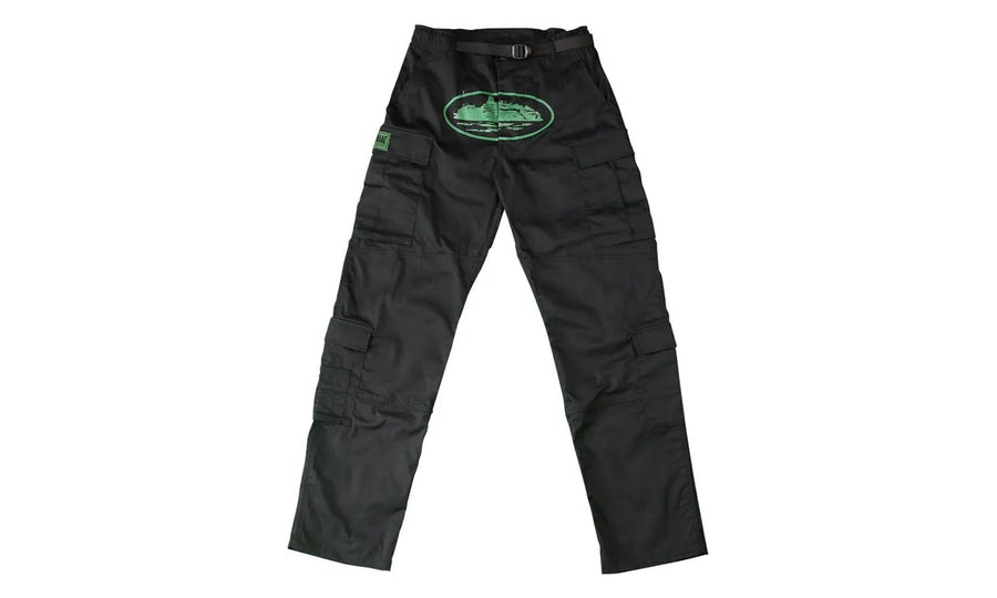Corteiz Corteiz Mula Guerillaz Cargos Black/Green czarny-zielony - widok główny z boku | Saturaise.com