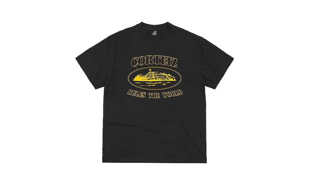 Corteiz OG Alcatraz Tee Black Yellow