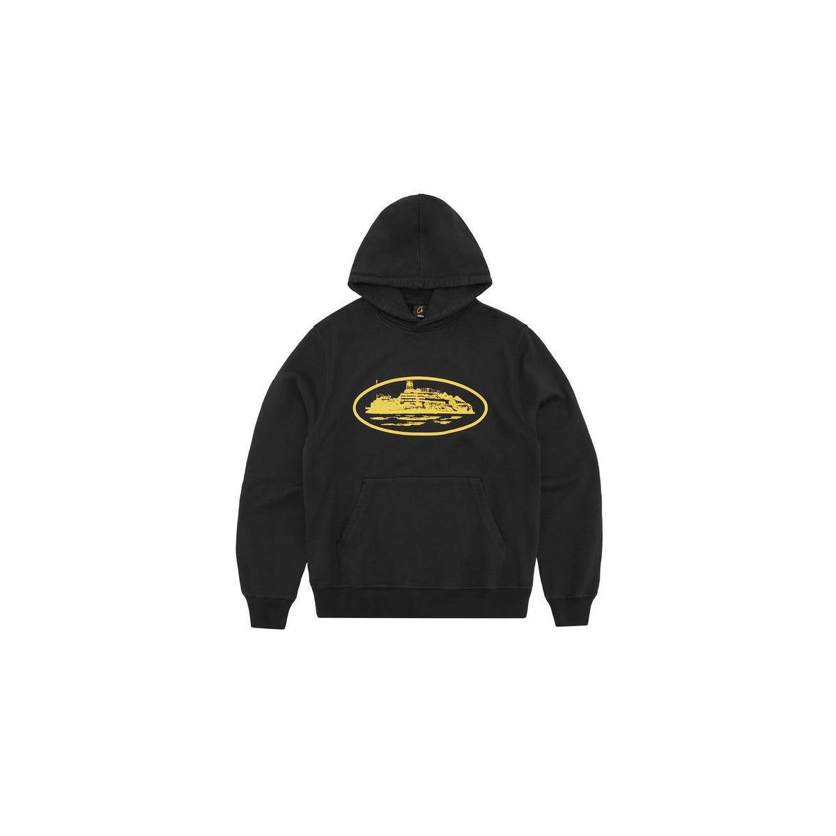 Corteiz Alcatraz Hoodie V2 Black Yellow CRTZ-HOOD-BLK-YLW24 