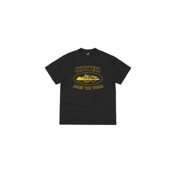 Corteiz OG Alcatraz Tee Black Yellow