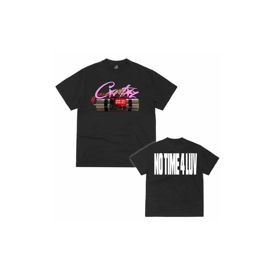 Corteiz Corteiz No Time 4 Luv Tee Black czarny - widok główny z boku | Saturaise.com