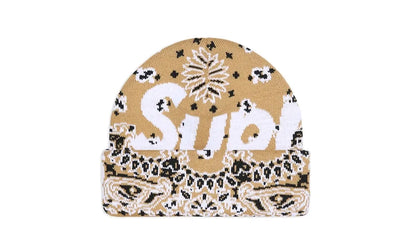 Czapka zimowa Supreme Bandana Big Logo Beige