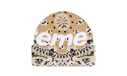 Czapka zimowa Supreme Bandana Big Logo Beige - zdjęcie 2