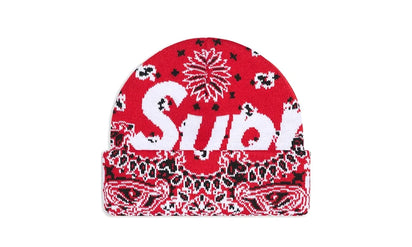 Czapka zimowa Supreme Bandana Big Logo Red