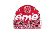 Czapka zimowa Supreme Bandana Big Logo Red - zdjęcie 2