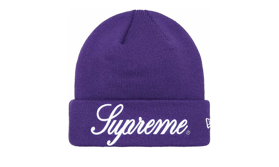 Czapka zimowa Supreme New Era Script Purple
