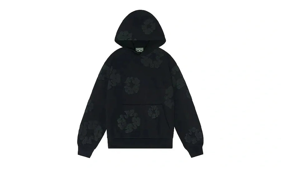 Denim Tears Cotton Wreath Hoodie Black Monochrome