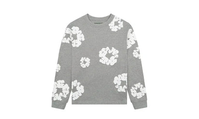 Denim Tears Long Sleeve Cotton Wreath T-shirt Grey
