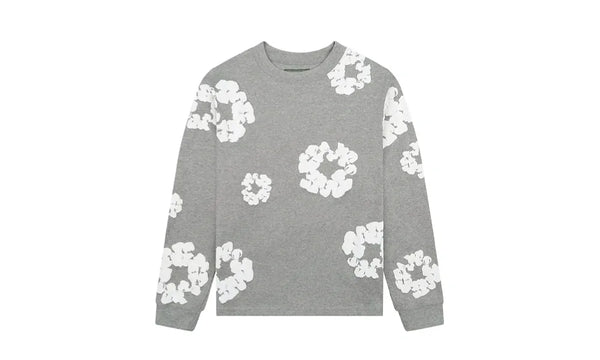 Denim Tears Long Sleeve Cotton Wreath T-shirt Grey