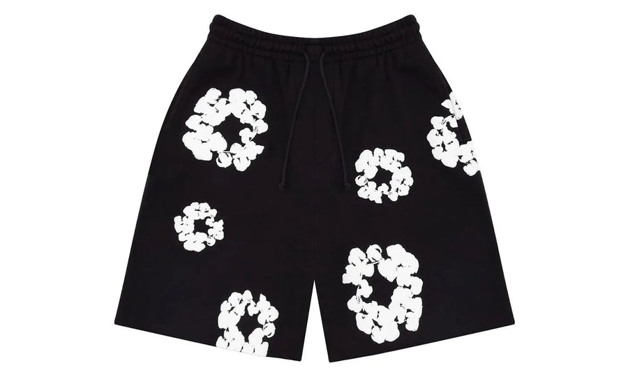 Denim Tears Denim Tears The Cotton Wreath Shorts Black czarny - widok główny z boku | Saturaise.com
