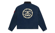 Kup oryginalne Denim Tears x Stussy Never Renege Canvas Work Jacket Navy/Black DT-DTXSNR-BBLACK - widok z drugiego boku - Sne