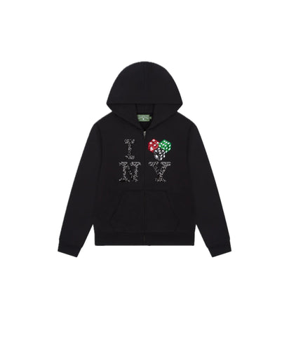 Denim Tears Denim Tears NY Zip Hoodie Black czarny-biały - widok główny z boku | Saturaise.com