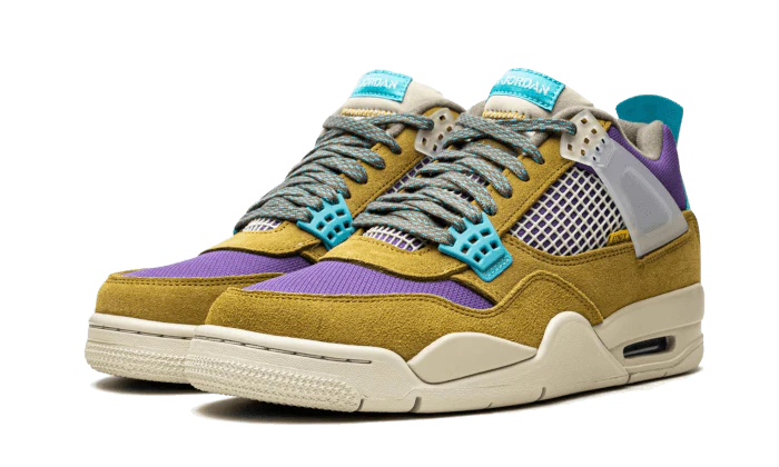 Kup oryginalne Air Jordan 4 Retro Union Desert Moss DJ5718-300 - widok z drugiego boku - Sneakersy