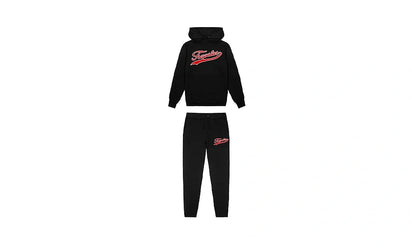 Dresy Trapstar Strike Out Hoodie Tracksuit – Black/Red