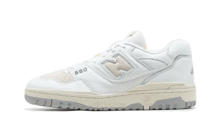 New Balance 550 White Timberwolf biały-brązowy - widok główny z boku | Saturaise.com