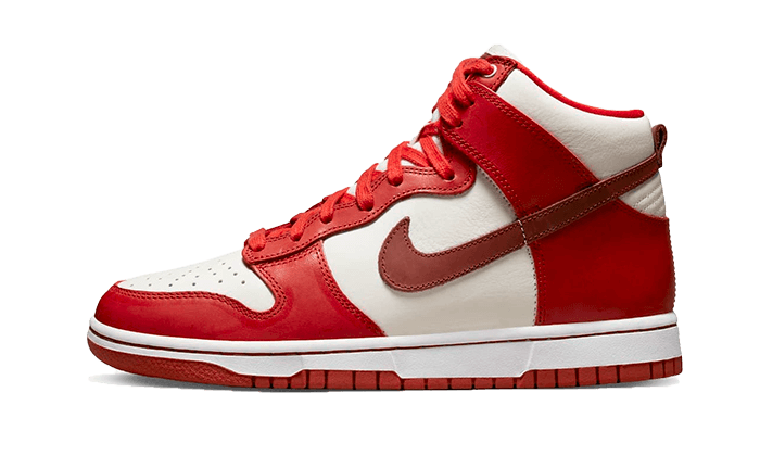 Nike Dunk High LXX Cinnabar biały-pomarańczowy - widok główny z boku | Saturaise.com