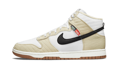 Nike Dunk High Next Nature Rattan czarny-biały - widok główny z boku | Saturaise.com