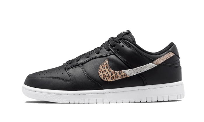 Nike Dunk Low Animal Print Black czarny-biały - widok główny z boku | Saturaise.com