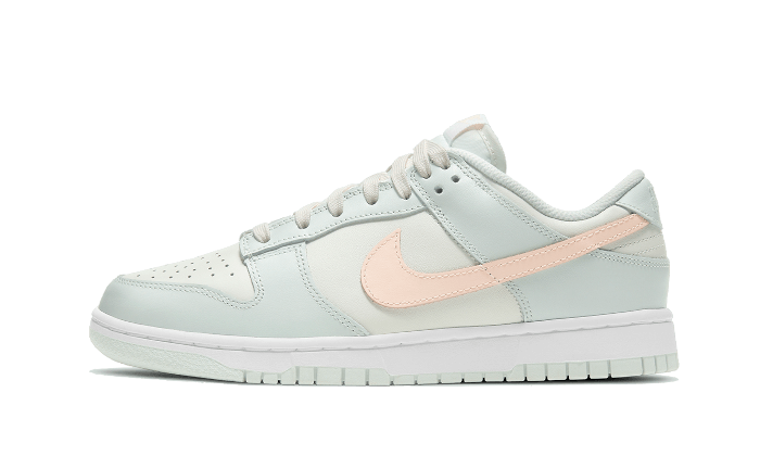 Nike Dunk Low Barely Green biały-czerwony - widok główny z boku | Saturaise.com