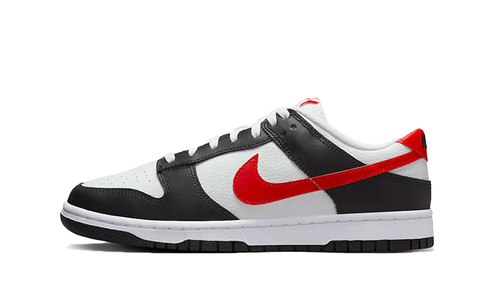 Nike Dunk Low Black White Red czarny-biały - widok główny z boku | Saturaise.com