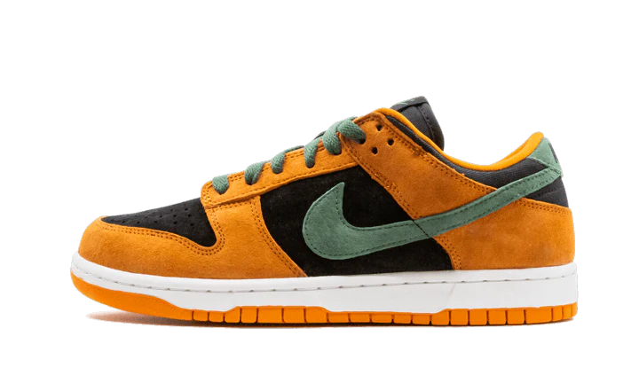 Nike Dunk Low Ceramic czarny-pomarańczowy - widok główny z boku | Saturaise.com