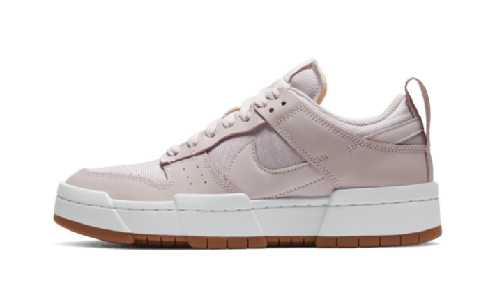 Nike Dunk Low Disrupt Barely Rose biały-różowy - widok główny z boku | Saturaise.com
