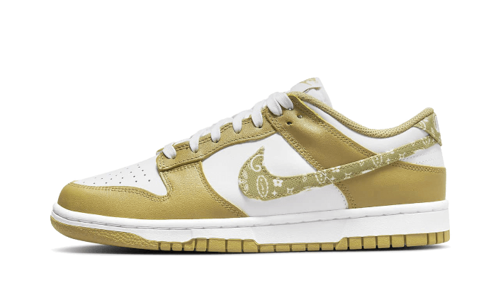 Nike Dunk Low Essential Paisley Pack Barley biały-brązowy - widok główny z boku | Saturaise.com