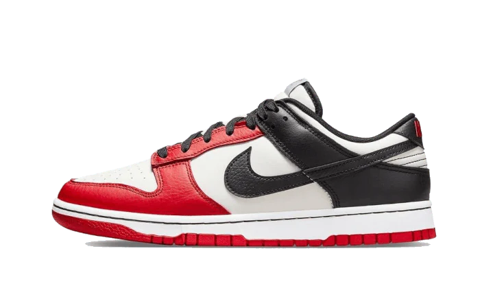 Nike Dunk Low NBA 75th Anniversary Chicago Bulls biało-czerwony - widok główny z boku | Saturaise.com