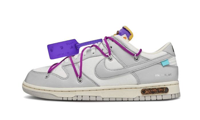 Nike Dunk Low Off-White Lot 28 biało-pomarańczowy - widok główny z boku | Saturaise.com