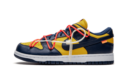 Nike Dunk Low Off-White Michigan biało-pomarańczowy - widok główny z boku | Saturaise.com