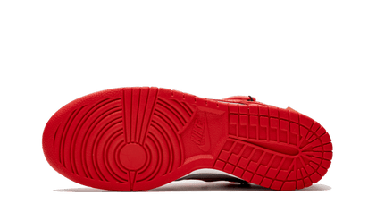 100% Oryginalne Dunk Low Off-White University Red - widok z tyłu - 1305.00 PLN